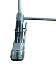 Rubinetto cucina industriale 50 cm in ottone con leva clinica e doccetta professionale