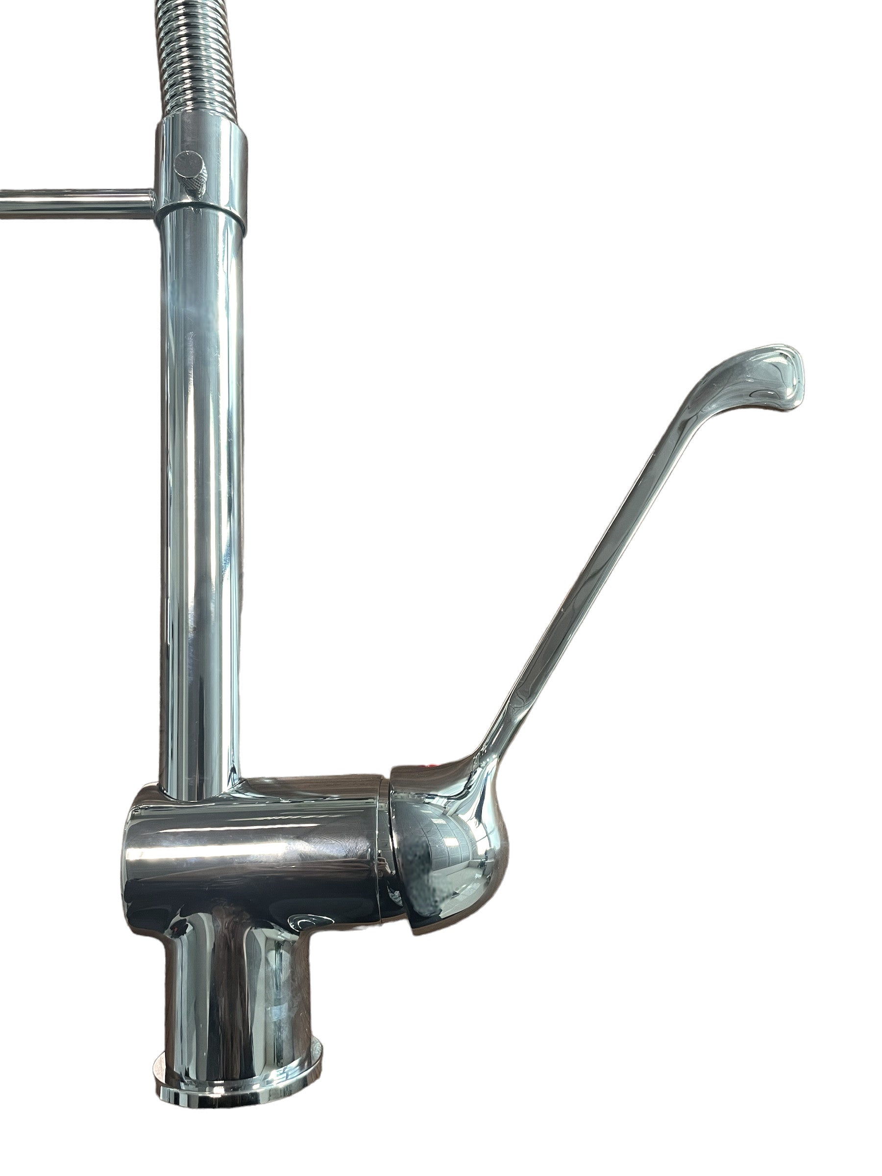 Rubinetto cucina industriale 50 cm in ottone con leva clinica e doccetta professionale