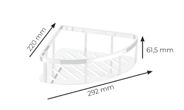 Tablette de douche d'angle