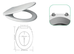 Sedile wc uiversale con cernierie in acciaio