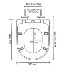 Abattant de toilette coulissant à fermeture souple 