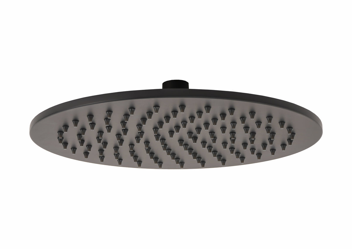 Douche de tête ronde de 20 cm noir mat