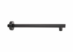 Bras de douche rond de 35 cm de long, noir mat