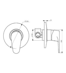 Mitigeur de douche moderne à encastrer