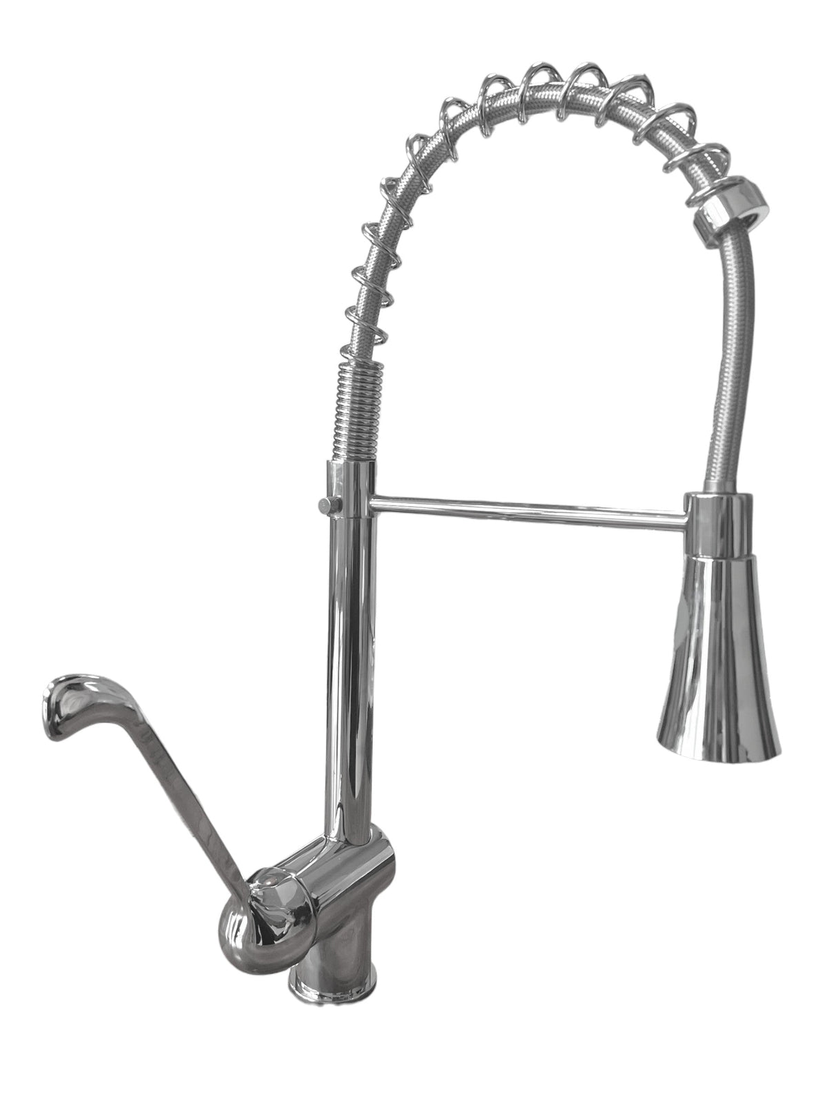Mitigeur de cuisine avec douche extractible double jet, en laiton chromé