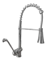 Mitigeur de cuisine avec douche extractible double jet, en laiton chromé