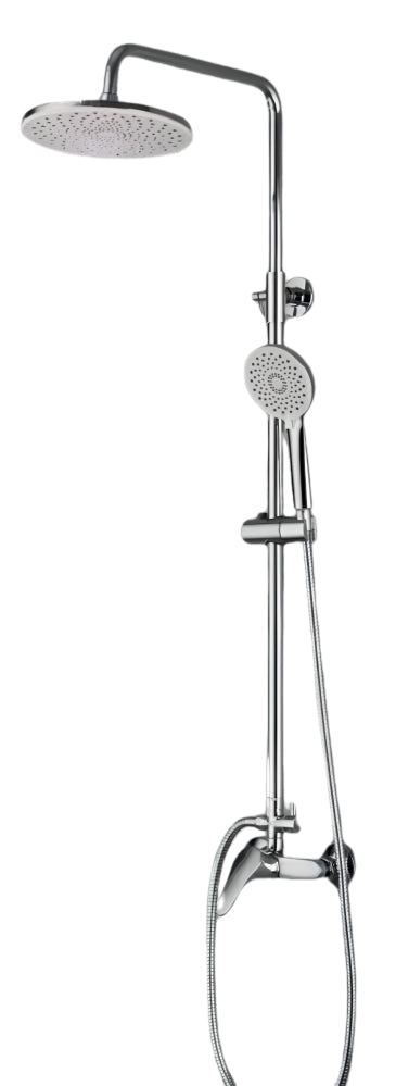 Colonna Doccia con Miscelatore Meccanico, Supporto Regolabile, Doccetta Multigetto e Soffione Ø225 mm
