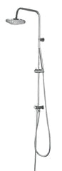 Colonna Doccia Round Cromata con Centrale Scorrevole Minimal e Deviatore Verticale – Soffione Ø20 cm