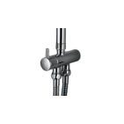 Colonna Doccia Round Cromata con Centrale Scorrevole Minimal e Deviatore Verticale – Soffione Ø20 cm