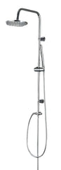 Colonna Doccia Round Cromata con Supporto Regolabile e Soffione Ø20 cm