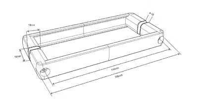 Coppia Maniglie Ricambio Box Doccia Cromate – Interasse 145 mm – Lunghezza 158 mm – Stile Moderno