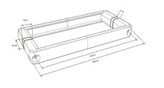 Coppia Maniglie Ricambio Box Doccia Cromate – Interasse 145 mm – Lunghezza 158 mm – Stile Moderno