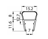 Guarnizione a Palloncino 220 cm per Vetro 8-10 mm