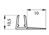 Guarnizione Gocciolatoio Verticale 200 cm con Aletta 10 mm per Vetro 3-5 mm