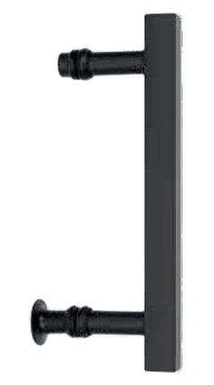 Maniglia Box Doccia Quadrata Minimal Nero Opaco – Interasse 145 mm – Lunghezza 197 mm