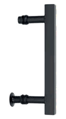 Maniglia Box Doccia Quadrata Minimal Nero Opaco – Interasse 145 mm – Lunghezza 197 mm