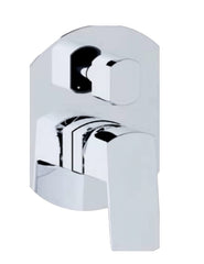 Miscelatore Doccia Incasso con Deviatore Cromato Design Minimal – Cartuccia Ø35 mm