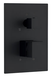 Miscelatore Doccia Incasso Quadrato Minimal con Deviatore a 3 Vie Nero Opaco