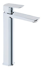 Miscelatore Lavabo Alto Design Minimal con Piletta Click Clack in Ottone 1”1/4 – Cartuccia Ø35 mm