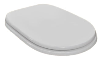 Sedile WC in MDF Bianco con Cerniere Regolabili in Metallo – Distanza Fori 110–210 mm
