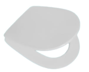 Sedile WC in MDF Bianco con Cerniere Regolabili in Metallo – Interasse 110–210 mm