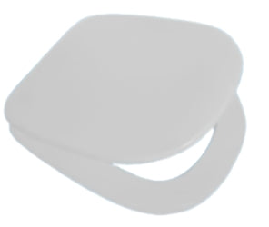 Sedile WC in MDF Bianco con Cerniere Regolabili in Metallo – Interasse 155 mm