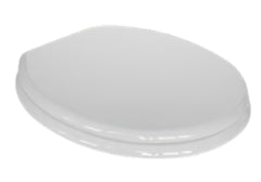 Sedile WC Universale in MDF Bianco con Cerniere Regolabili in Acciaio Inox