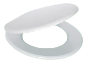 Sedile WC Universale in MDF Bianco Soft Close Sganciabile con Distanza Fori Regolabile 103–210 mm