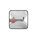 Sedile WC Universale in MDF Bianco Soft Close Sganciabile con Pulsante Centrale – Interasse 65–165 mm