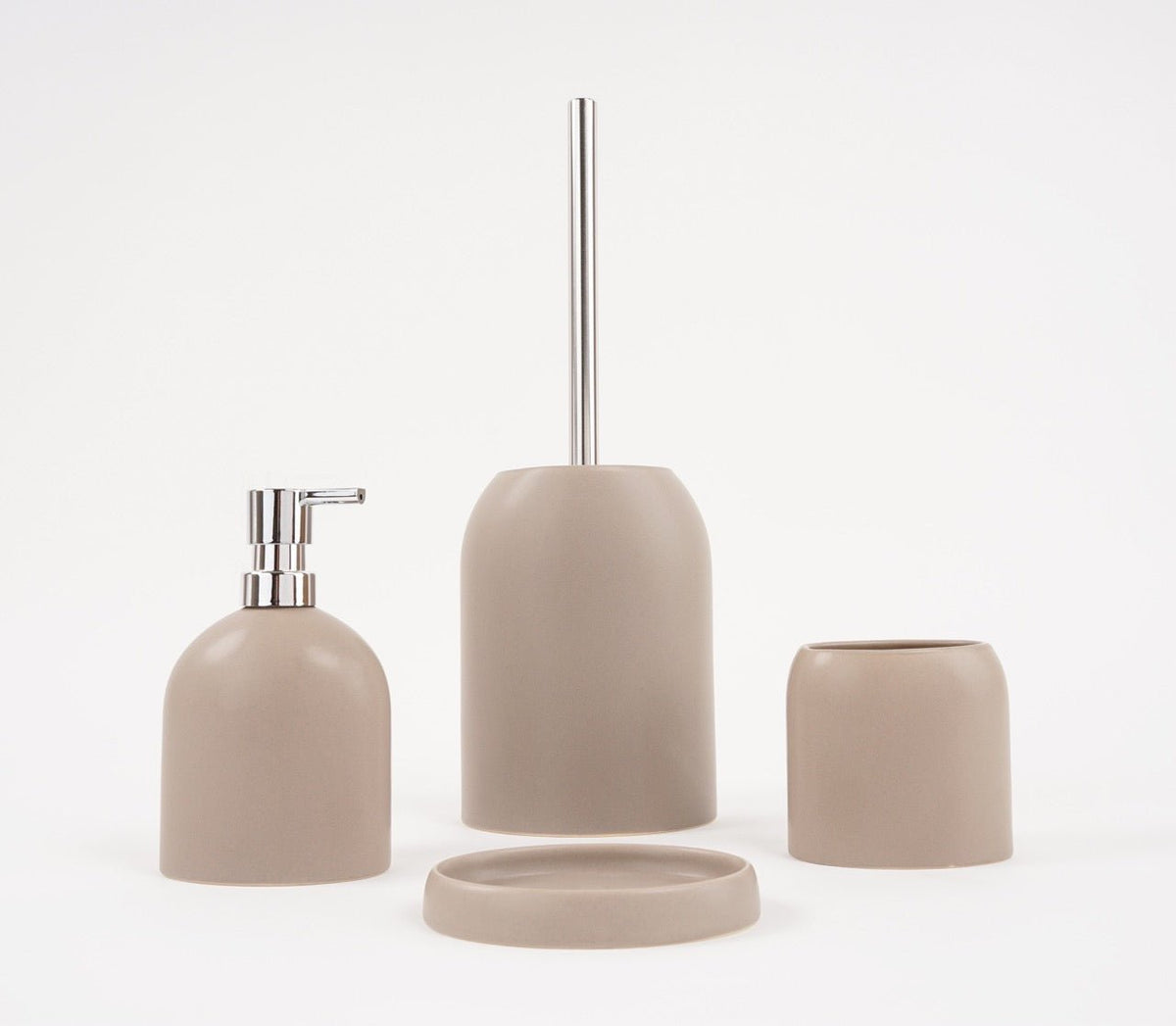 Bad-Accessoires-Set in Taubengrau