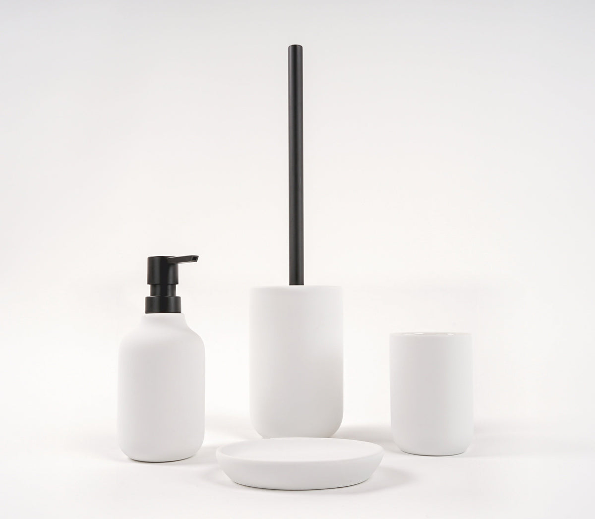 Badezimmer-Accessoires-Set weiß