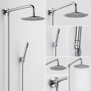 KIT DOCCIA CON SOFFIONE TONDO Ø20 CM E BRACCIO TONDO 40 CM