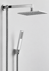 KIT DOCCIA CON SOFFIONE QUADRATO Ø20 CM E BRACCIO QUADRATO 25 CM