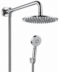 KIT DOCCIA CON SOFFIONE TONDO Ø20 CM E BRACCIO TONDO 40 CM