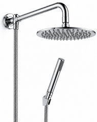 KIT DOCCIA CON SOFFIONE TONDO Ø20 CM E BRACCIO TONDO 25 CM