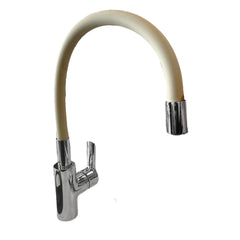 Miscelatore cucina con canna di gomma flessibile beige/tortora