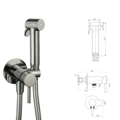 Mitigeur encastré rond avec douchette pour WC