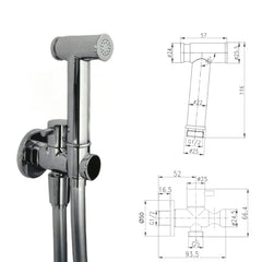 Ensemble complet de douchettes de toilettes avec robinet 