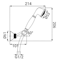 Ensemble complet de douche en laiton bronzé