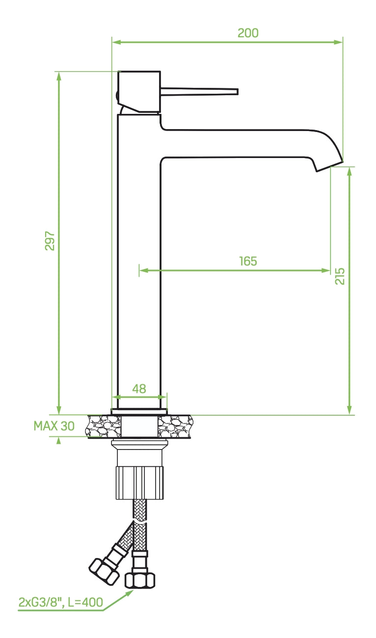 Miscelatore lavabo da appoggio – design elegante con leve sottili, aeratore regolabile e finitura cromata