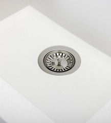 Lavello a vasca singola con grembiule – lavello ceramica 63×49 cm, sifone salvaspazio incluso