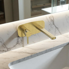 Miscelatore lavabo a incasso oro spazzolato – elegante, funzionale e moderna