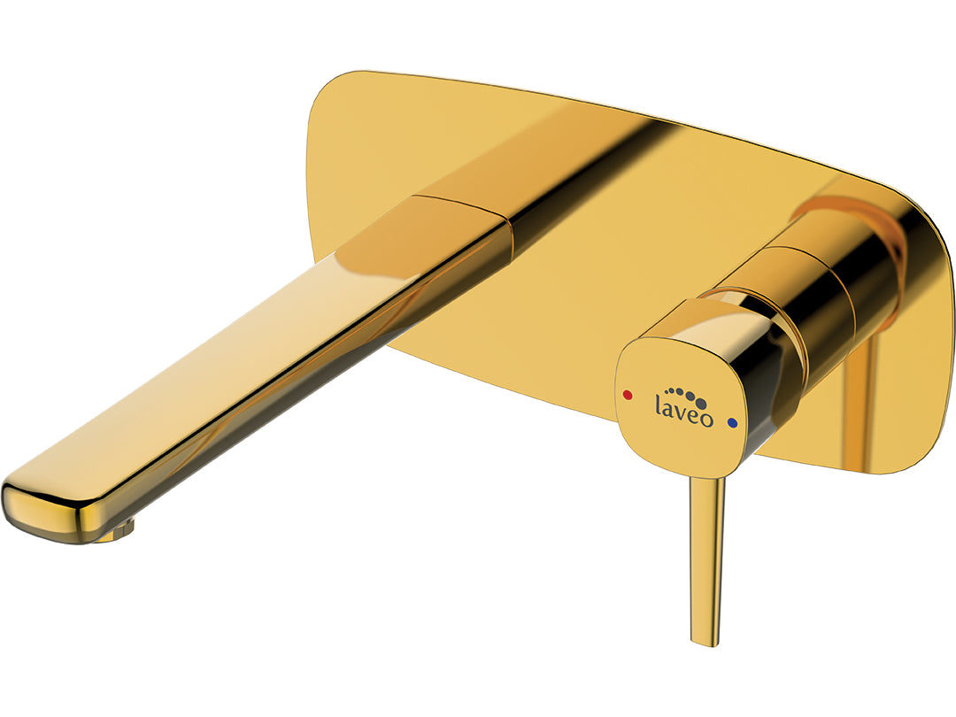 Miscelatore lavabo a incasso – design originale con leve sottili e aeratore regolabile, oro lucido