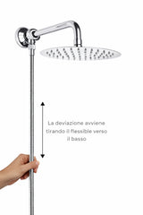 Ensemble de douche avec bras de douche 35 cm