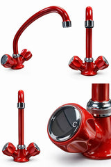 Rubinetto per cucina vintage rosso design