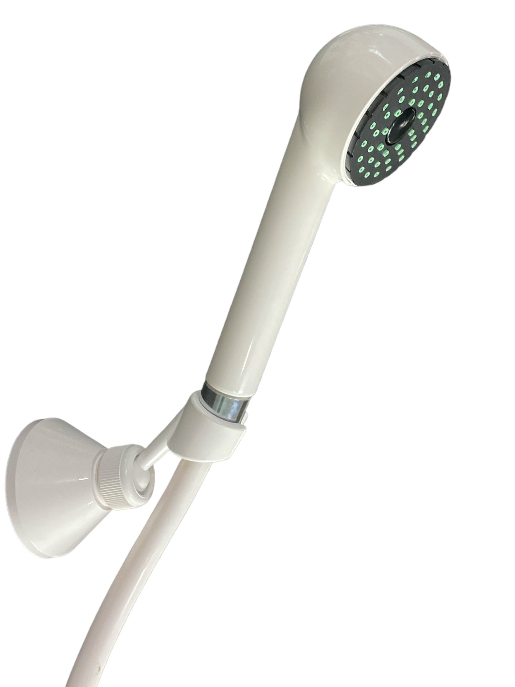 Kit Doccetta Con Pulsante Spegnimento - Flessibile E Supporto A Muro, Bianco - Foto 4