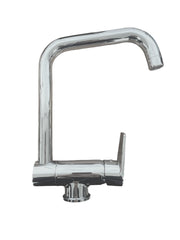 Miscelatore per lavello Bagnoclic in ottone cromato lucido, con canna alta girevole abbattibile, ideale per sottofinestra.