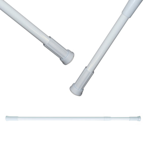 MSV Rod bar per tenda doccia o vasca allungabile senza foratura in Alu 140-260cm Bianco
