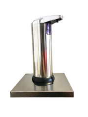 Dispenser erogatore sapone/gel con fotocellula sensore in acciaio inox con mensola